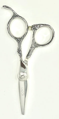 4.5" ICON Cheetah Handle Chrome Shears ICT-907 4.5" ICON Cheetah Handle Chrome Shears ICT-907