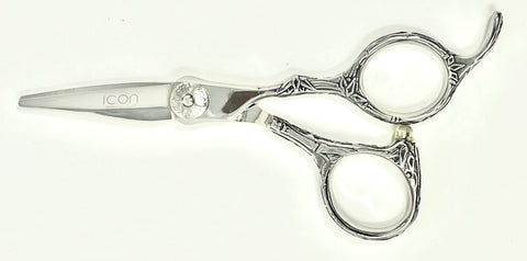 4.5" ICON Cheetah Handle Chrome Shears ICT-907 4.5" ICON Cheetah Handle Chrome Shears ICT-907