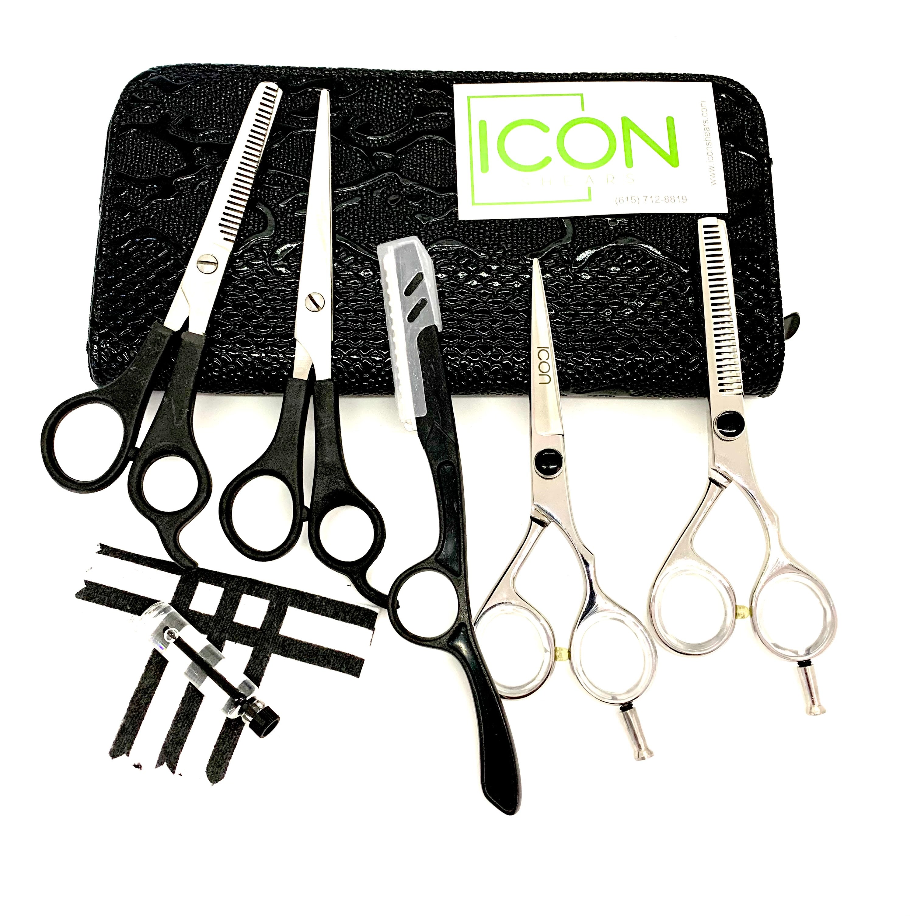 #1 STUDENT BASIC SHEAR SET IN CHROME 5.5 COLLEGIATE BONUS STARTER SET BAB2021