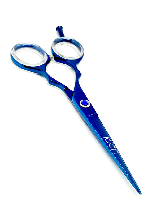 ICT-128 LEFT HANDED 5.5" ICON Blue Titanium Coated Shears