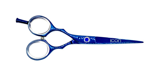 ICT-128 LEFT HANDED 5.5" ICON Blue Titanium Coated Shears
