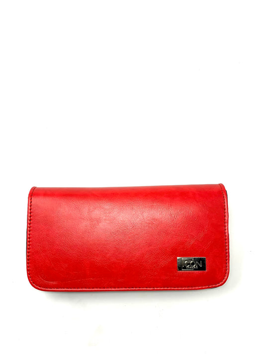 icon hot red professional 4 four shear case cosmetology salon stylist zipper
