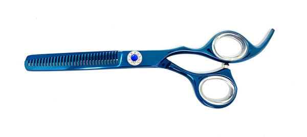 blue titanium professional thinning texturizing hair shears cosmetology salon stylist scissors