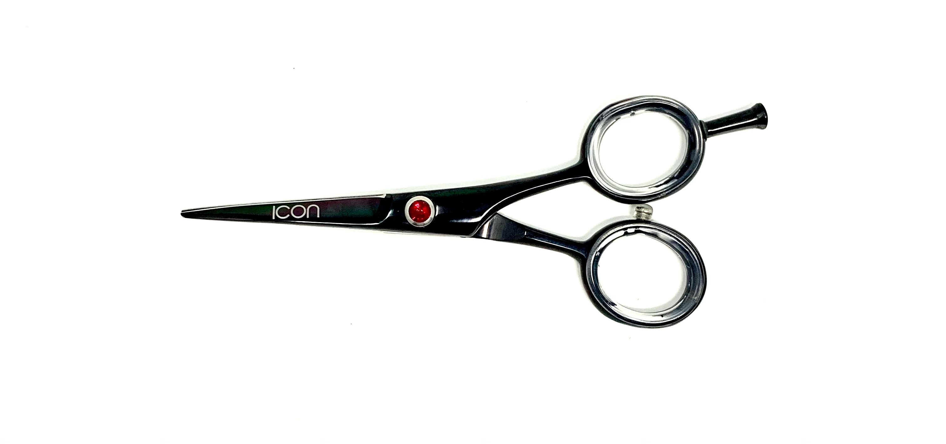 black semi convex detail cosmetic hair shears scissors black semi convex detail cosmetic hair shears scissors