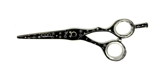 black star design hair shears cosmetic hairstylist barber scissors