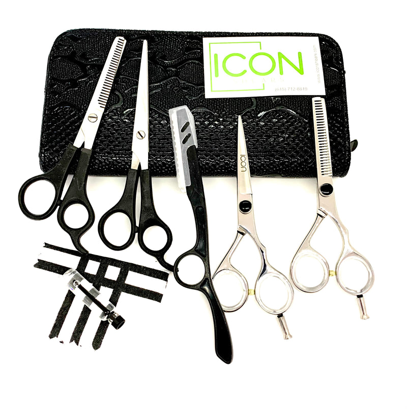 #1 STUDENT BASIC SHEAR SET IN CHROME 5.5 COLLEGIATE BONUS STARTER SET BAB2021