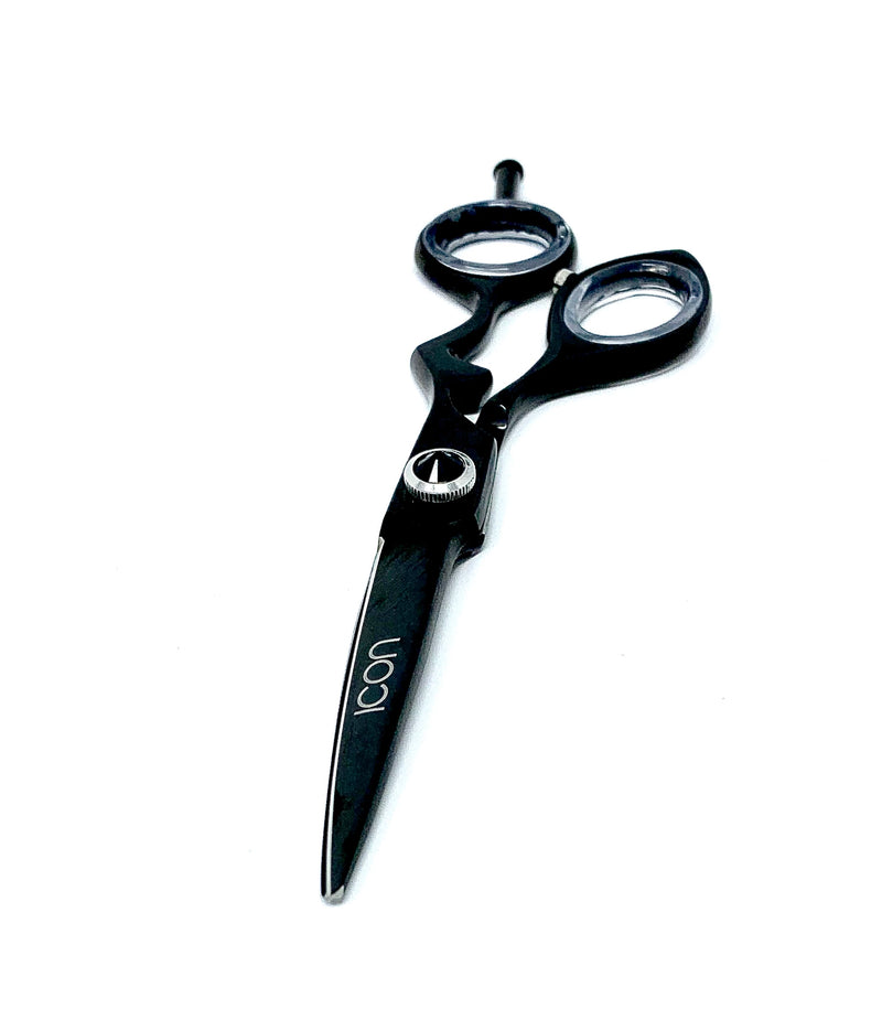 black titanium hair shears handle cosmetology salon stylist barber scissors