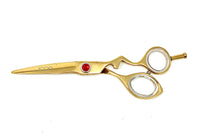 gold 6" six inch hair shears cosmetology salon stylist scissors