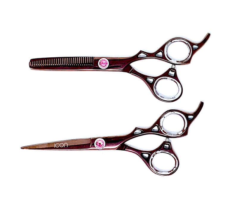 NEW *  THE HAMMER SHEAR SET IN ROSE GOLD 6.0 ICT-107