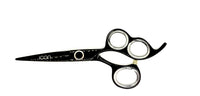 black 3 three rings hair shears cosmetology hairstylist barber salon scissors