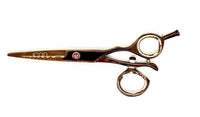 rose gold swivel thumb hair shears blade cosmetology salon stylist scissors