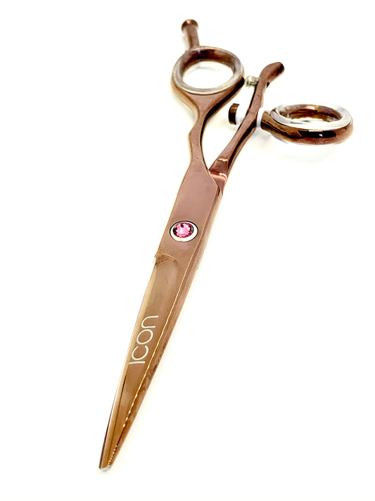 5.5" ICON Rose Gold Titanium Swivel Thumb Shears ICT-125