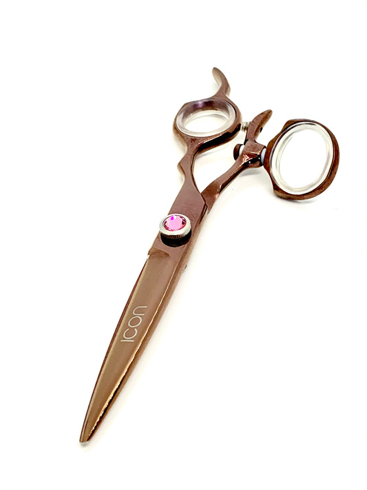 6" ICON Rose Gold Titanium Swivel Thumb Shears ICT-125A