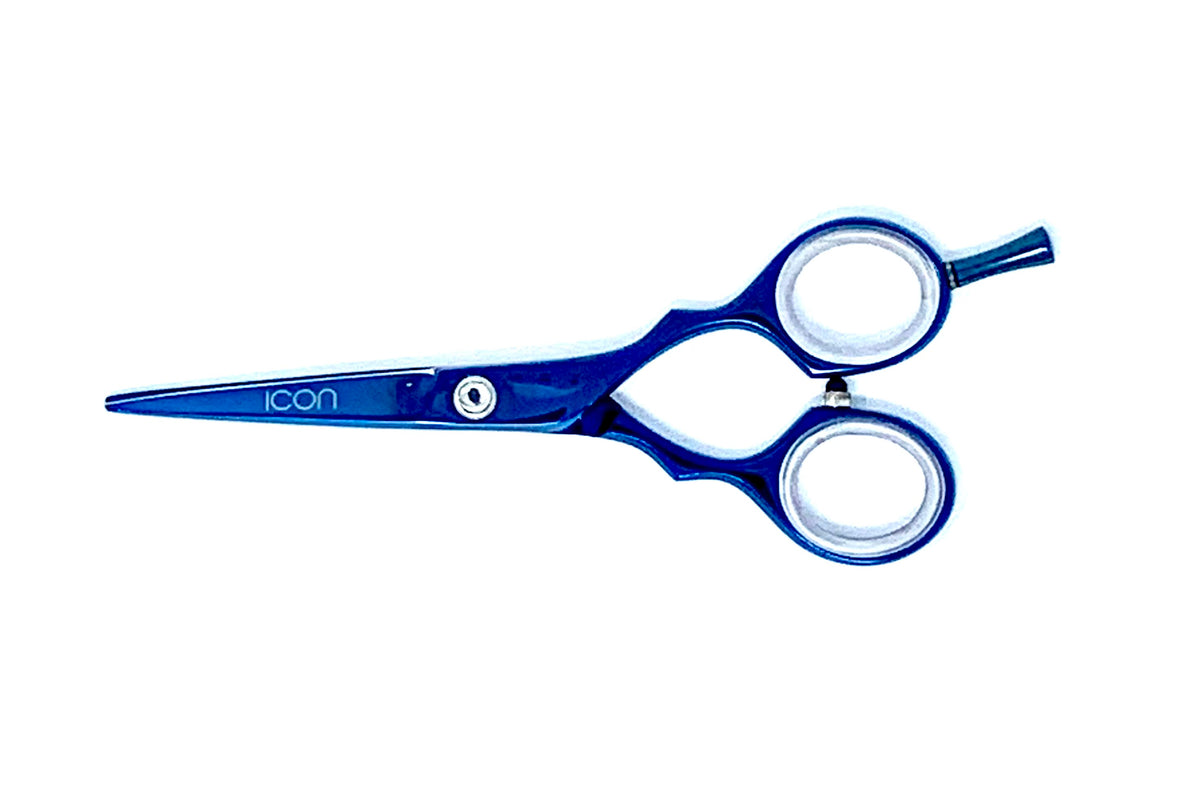 blue detailer point cutting shears straight handle hairstylist barber scissors