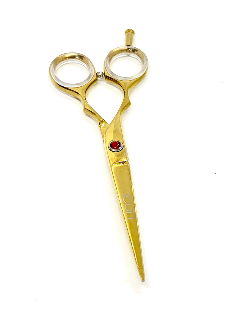 ICT-128 LEFT HANDED 5.5" ICON Gold Titanium Coated Shears