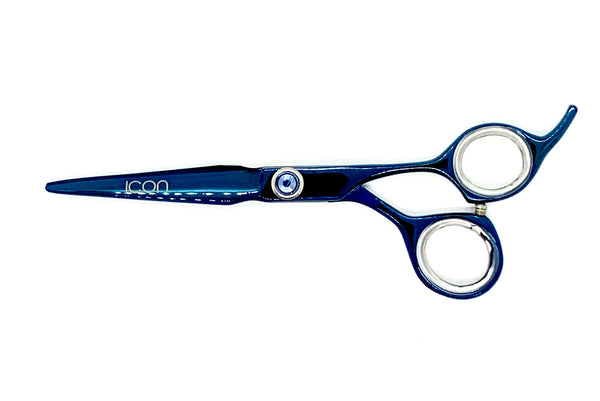 blue thick blade hair shear cosmetology salon stylist scissors