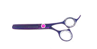 purple professional thinning texture hair shears cosmetology salon stylist scissors