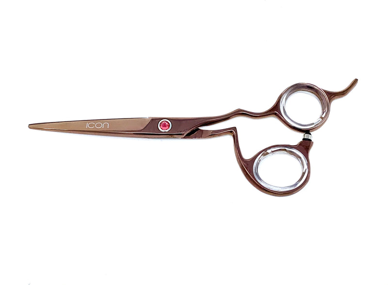 rose gold semi convex point cutting hair shears scissors salon lightweight