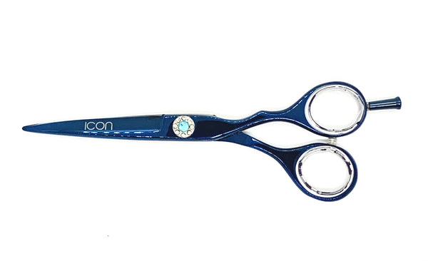 blue speed cutting hair shear cosmetology salon stylist scissors
