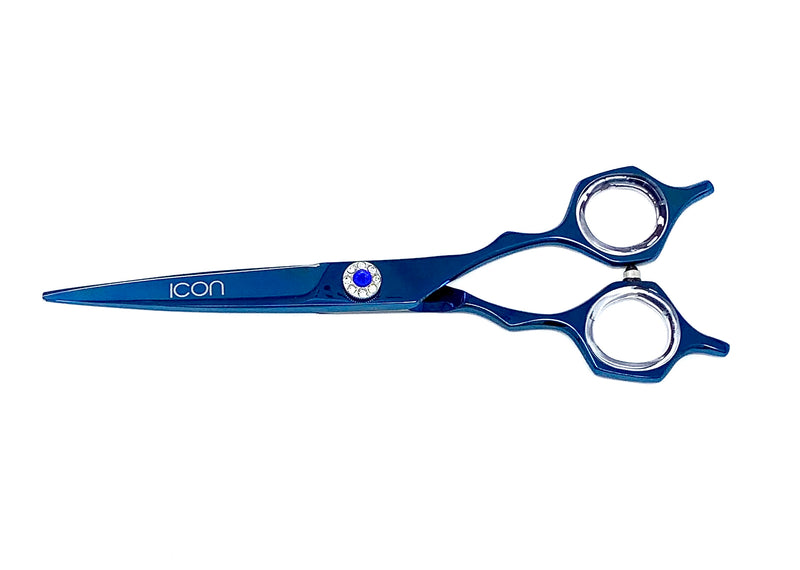 icon blue ergonomic hairstyling shears professional handcrafted scissors pet grooming