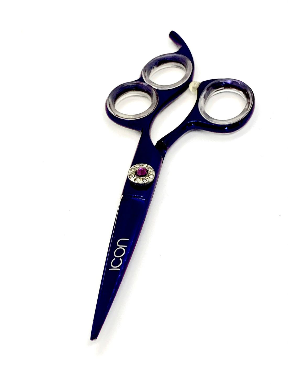 purple 3 three ring hair shears cosmetology salon hairstylist scissors
