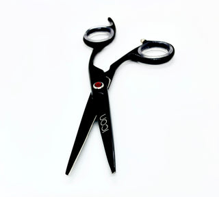 black titanium crane hair shears hairstylist salon cosmetology scissors