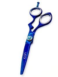 6" ICON Blue Ergonomic Hairstyling Shears ICT-100