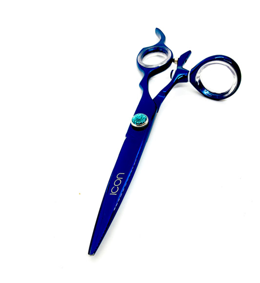 6.0" ICON Blue Titanium Coated Swivel Shears ICT-125A