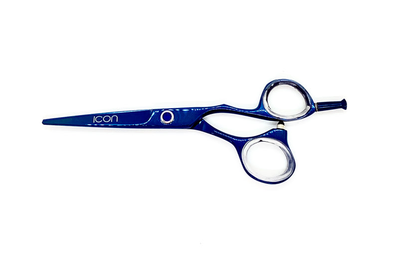 blue hair shears removeable pinky tang cosmetology salon hairstylist barber scissors