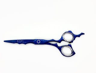 blue unique 6" six inch hair shears cosmetology salon barber stylist scissors