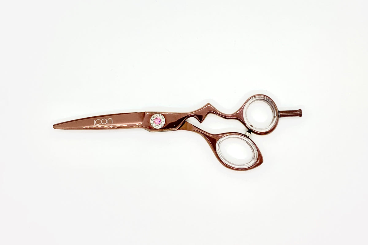 rose gold titanium hair shear cosmetology salon stylist scissors