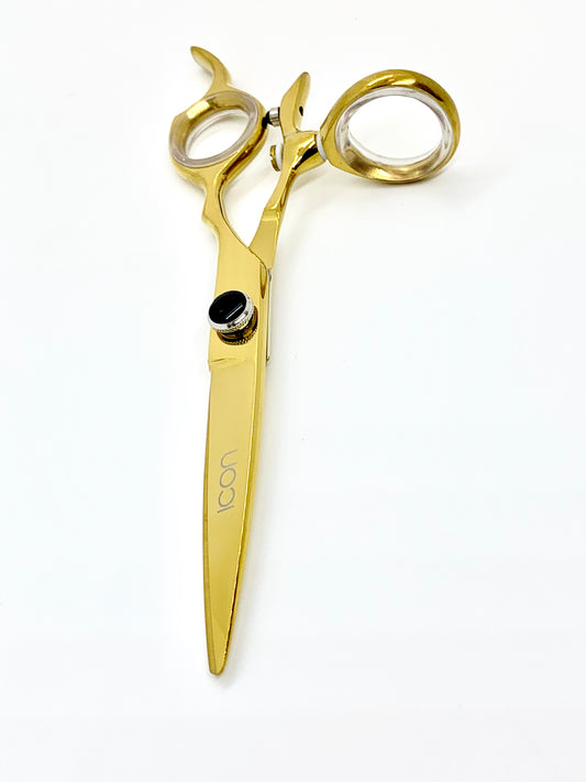 6.0" ICON Gold Titanium Coated Swivel Shears Scissors ICT-125A