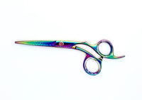 multi color titanium crane hair shears cosmetology salon stylist scissors
