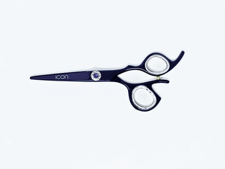 blue titanium sharp convex hair shears hairstylist salon scissors