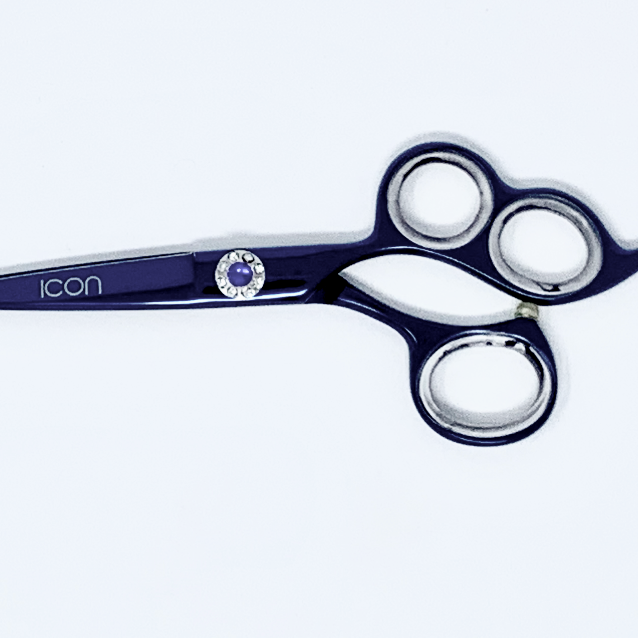 blue titanium three 3 ring hair shears cosmetology hairstylist salon scissors