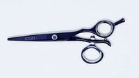 blue titanium swivel thumb shears hair salon cosmetology stylist scissors