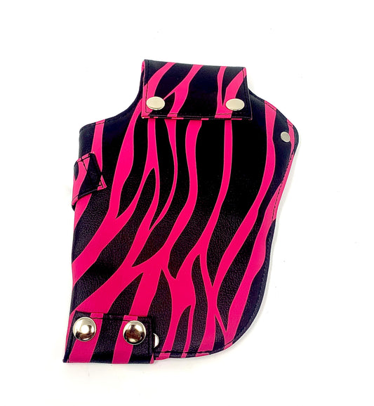 Shear Scissor Holster Hip PINK ZEBRA SMALL