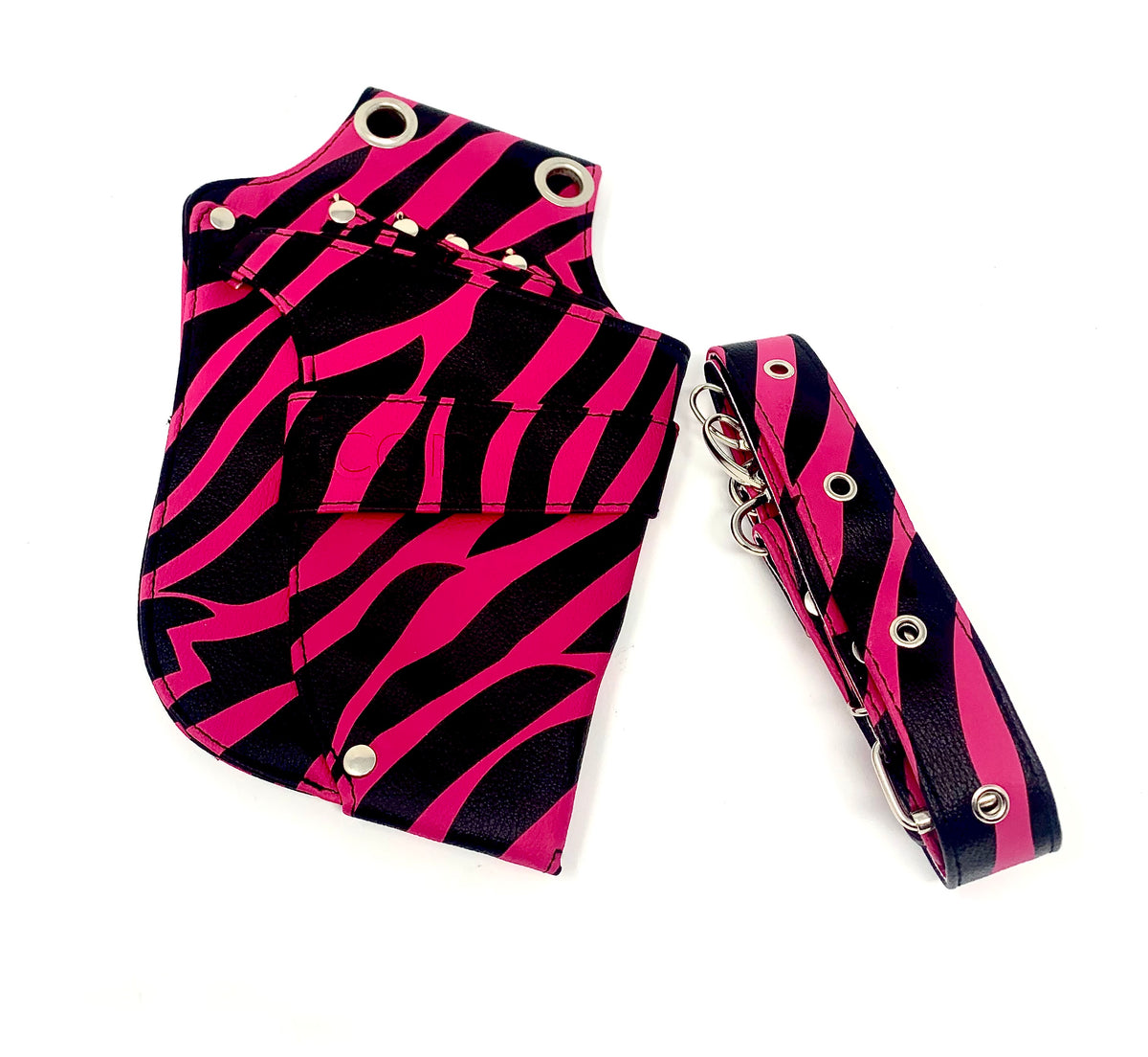 Shear Scissor Holster Hip PINK ZEBRA SMALL