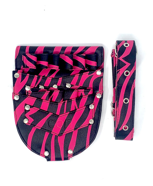 Shear Scissor Holster Hip PINK ZEBRA MED