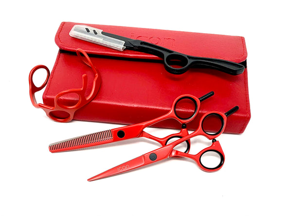 Premium Vector  Scissor icon professional pair of scissors cutting hair or  needlework craft and scissoring
