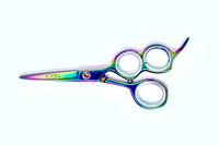 multi colorful three 3 ring shears cosmetic hairstylist barber scissors