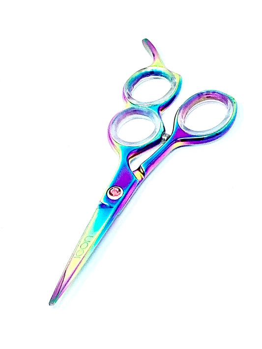 5" ICON Multi-Color Titanium Coated Shears Scissors ICT-115A Three Ring