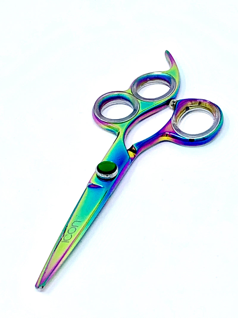 multi colorful 3 three ring hair shears cosmetology salon stylist scissors