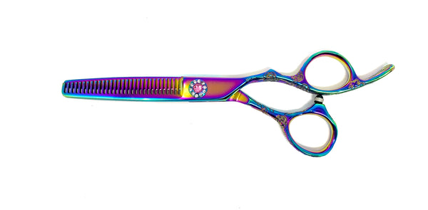 multi colorful thinning texturizing hair shears cosmetology salon stylist scissors