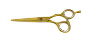gold titanium hair shears salon stylist barber cosmetology scissors