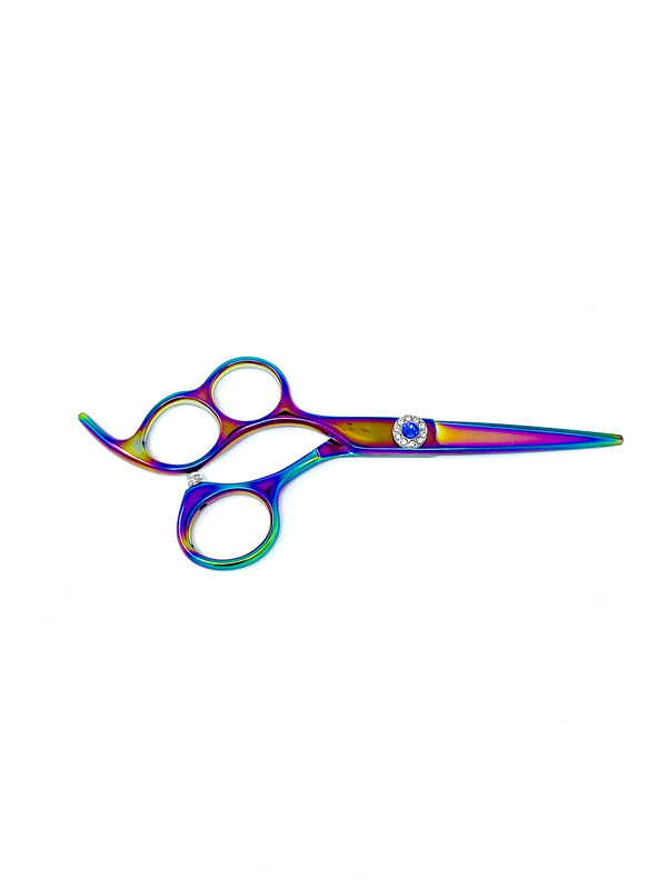 icon multi color left handed 3 three ring professional hairstyling shears cosmetology salon scissors