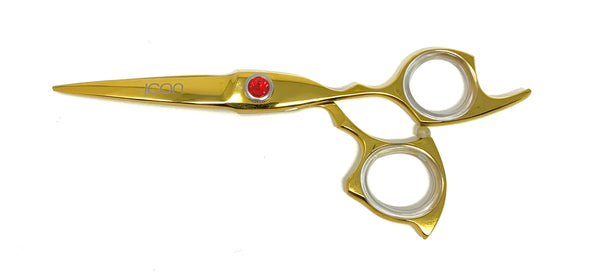 gold professional offset handle hair shears cosmetology salon stylist scissors