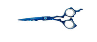 blue titanium unique hair shear cosmetology barber salon stylist scissors