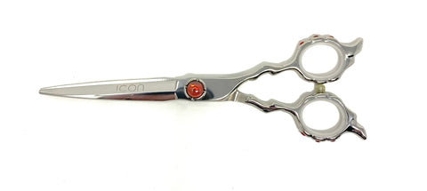 chrome titanium professional hair shears unique handle cosmetology salon stylist scissors