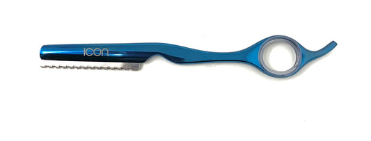 icon blue texturizing professional hair razor cosmetology salon barber stylist blade